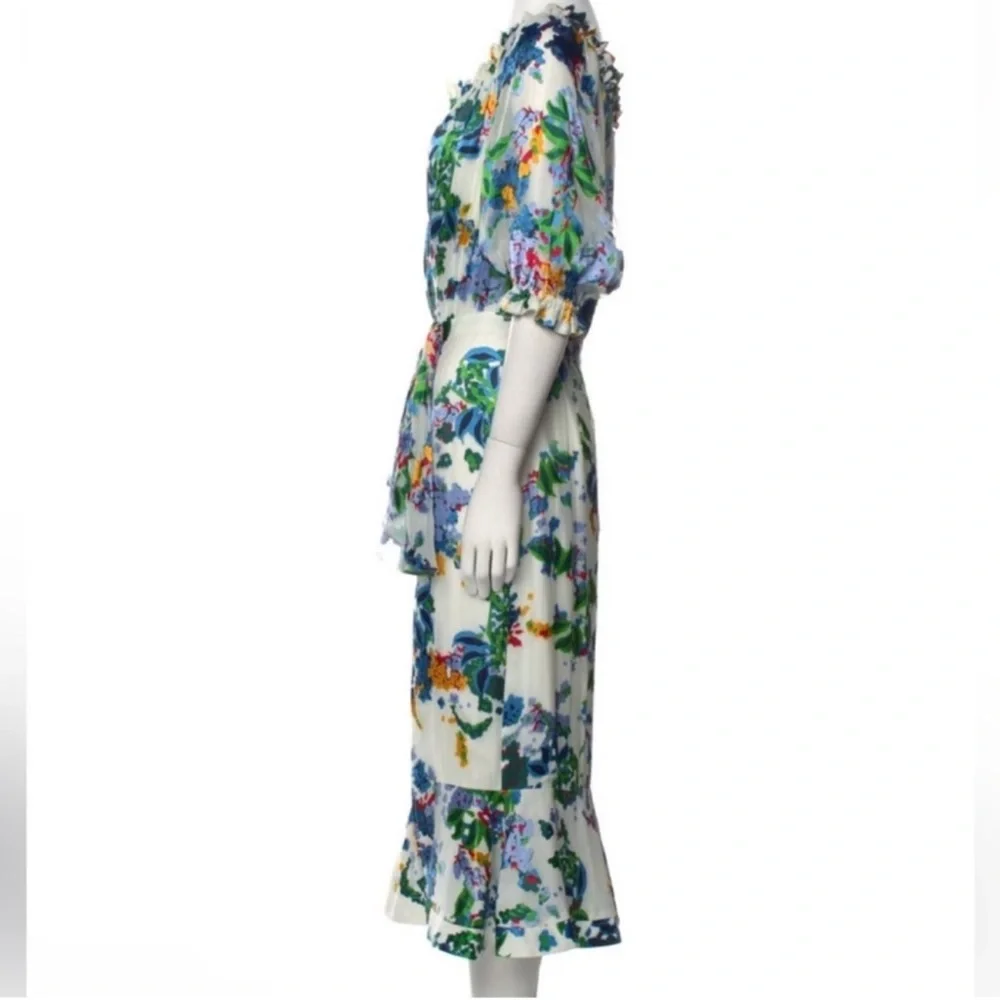 Saloni Olivia Silk Blend Floral Mini Dress NWT